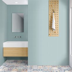 BRICK NEUTRAL AQUA 11 X 33CM  (31pk)