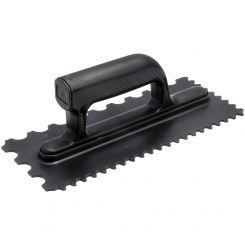 DUAL NOTCHED PLASTIC TROWEL