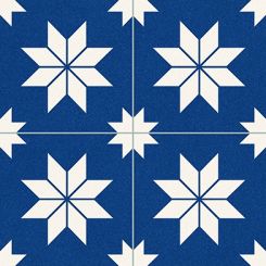 STAR TILE BLUE 33 x 33cm (12PK)