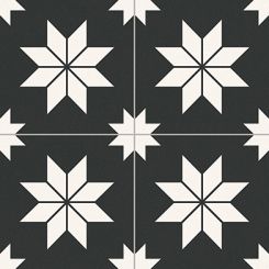 STAR TILE BLACK 33 x 33cm (12PK)