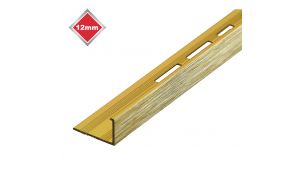 12mm L Shape Brushed Gold/Brass