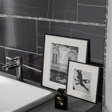 10MM SILVER GLITTER L SHAPE TILE EDGE