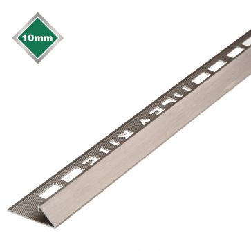 10MM S/STEEL EFFECT TRIANGULAR TILE TRIM