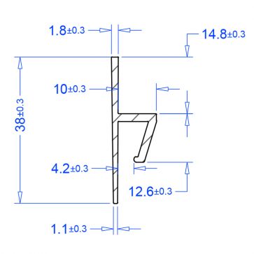 10MM VINYL/TILE CAPPING WHITE